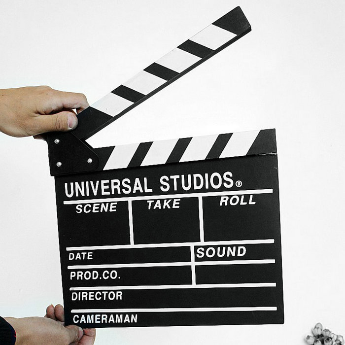 Hollywood Clapperboard Memo Board TV Film Fans Directors Prop Chalk Board Gift