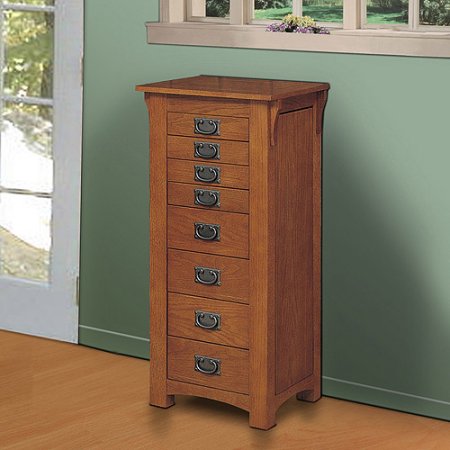 Jewelry Armoire Mission Oak Gmsa1, Mission Style Jewelry Armoire